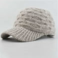thumbnail image 2 of Mens Baseball Cap Women's Warm Knit Wool Baseball Cap with Solid Color Hats for Men Baseball Cap, 2 of 3