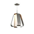 thumbnail image 3 of Woodbridge Lighting Bent 1 Light Steel and Glass Mid Pendant in Metallic Bronze, 3 of 4