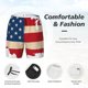 thumbnail image 3 of Balery American Flag Map Bañador para hombre, shorts de playa de secado rápido con entrepierna y forro de compresión-X-Large, 3 of 6