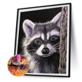 thumbnail image 2 of Cuadros Decorativos 5D DIY perro mapache diamante imagen resina arte completo redondo Rhinestone pintura Kit Likrtyny embutido en tela, 2 of 9