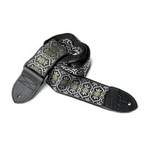 Fender Nylon Jacquard Strap, 2" Silver/Gold Batam