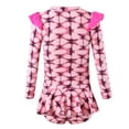 thumbnail image 4 of Girls Long Sleeve Rashguard Swimsuit Set, UPF 50+ Sun Protection Two Piece with Skirt, Tankini Bathing Suit for Swimming Lessons, Pool Beach Vacation Wear, 4 of 7