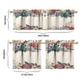 thumbnail image 6 of Little Birds and Flowers 3-Piece Kitchen Curtains Set Kitchen Curtains Sets with Valance for Windows Rod Pocket Machine Washable Kitchen Decor Decorations (54"x18"+2x27.5"x24"), 6 of 6