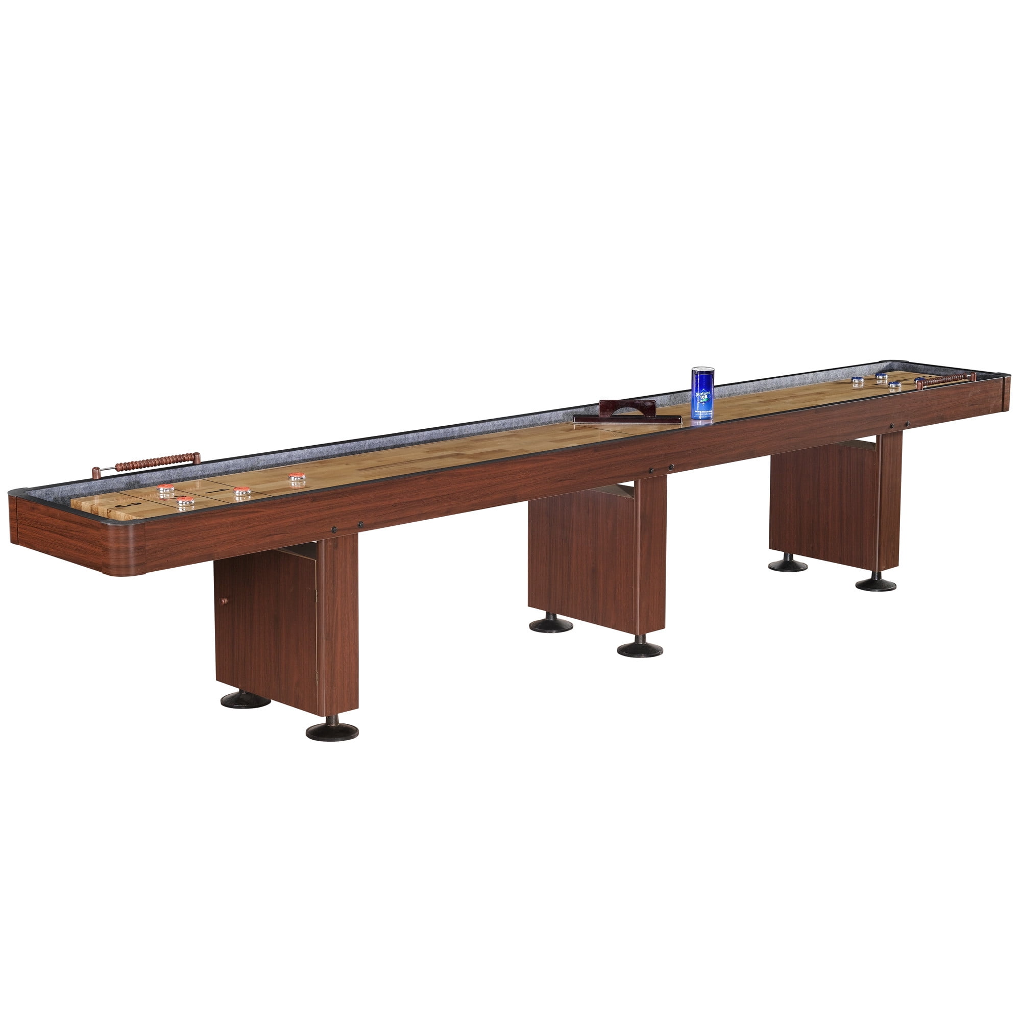Hathaway Challenger Shuffleboard Table w Dark Cherry Finish, Hardwood