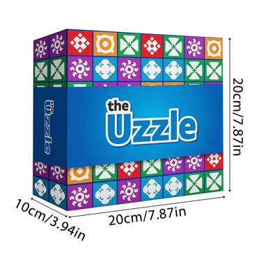 The Uzzle 3.0 Pattern Block Board Game - Family Puzzle Game For Kids & Adults With 100 Challenges & 4 Difficulty Levels