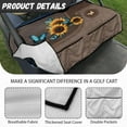 thumbnail image 6 of Renewold Golf Cart Seat Cover with Pockets and Non-Skid Bottom Comfort Golf Cart Accessories Universal Fit for Most Club Cars and More 2 Person Seats, Sunflower Butterfly Brown, 6 of 7