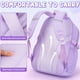 thumbnail image 4 of Set de mochilas Fimibuke para niñas, impermeable, con lonchera, color morado, 4 of 7