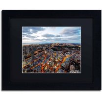 Trademark Fine Art "Tel Aviv - Israel-III" Canvas Art by David Ayash, Black Matte, Black Frame