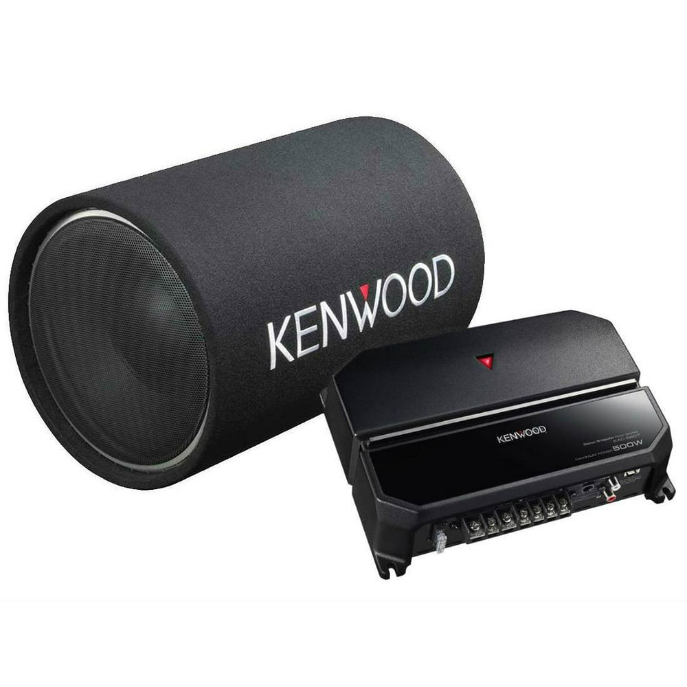 Kenwood 12" 1200W Cylindrical Subwoofer & 2 Channel 85W Car Amplifier