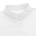 thumbnail image 4 of Jxximdong Button Down Shirts for Women, Summer Solid Color V Neck 3/4 Sleeve Shirts Casual Loose Fit Trendy Tops for Women, White Women's Blouses, 4 of 7