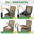 thumbnail image 3 of 30 Gallon Trash Can, Resin Outdoor Garbage Can with Lid, Waterproof Hideaway  Waste Bins for Outside Use (2 Pack, Brown), 3 of 7
