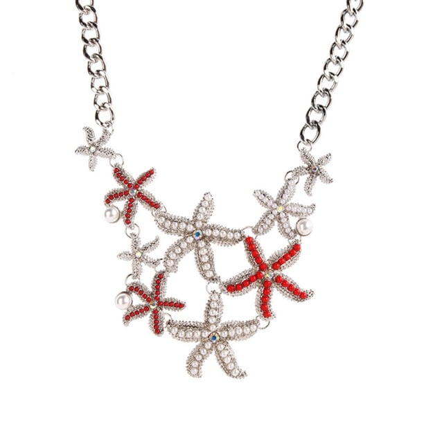 Colr Colgante de Colr de Aleación , 50cm Hugo Starfish Tassel Necklace