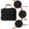 thumbnail image 3 of Toiletry Bag for Men Travel Toiletry Organizer Dopp Kit Travel Organizer Toiletries Bag Shaving Hygiene Bag Bathroom Hanging Men's Toiletry Bag for Short Trips Black, 3 of 8
