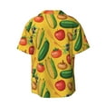 thumbnail image 7 of Kdxio Men's Hawaiian Shirt for Men Short Sleeve Shirt Colorful Vegetables Summer Casual Holiday Beach Button Down T-Shirts, 7 of 7