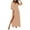 🌴Khaki🌴, variant on Fartey Off The Shoulder Dress for Women Fashion Elegan Deep V-Neck Evening Dresses Loose Flowy Side Split Swing Dress Solid Color Beach Vacation Maxi Sundress Khaki XL