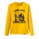 thumbnail image 3 of MHFRRA Camiseta Básica de Manga Larga con Cuello Redondo y Corte Holgado para Otoño, Ideal para Uso Informal. Amarillo, 3 of 3