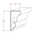 thumbnail image 2 of EWSC13 Solid Crown 2-3/4" High x 1-3/8" Deep Moulding. Unfinished, 2 of 4