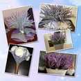 thumbnail image 3 of 8 Bundles Artificial Lavender Flowers Flocked Plastic with Silk Flowers for Wedding Decor Bouquet Indoor Outdoor Home Kitchen Office Table Window Box (Purple), 3 of 8