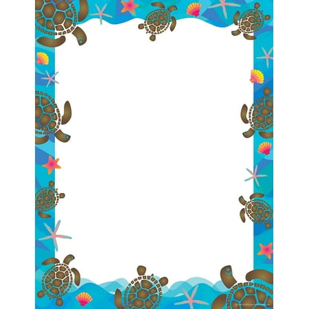 UPC: 0704068007642 | Barker Creek Designer Computer Paper  Kai Ola Sea Turtles  8.5” x 11”  Decorative Printer Paper  Stationery  50 Sheets per Pkg  Home  School and Office Supplies (764)