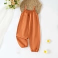 thumbnail image 2 of Favoffer Little Girls Jumpsuit Solid Color Loose Fit Straps Design Casual One Piece Bottoms Cute Romper for Infant Daily Wear 6M-3Y, 2 of 6