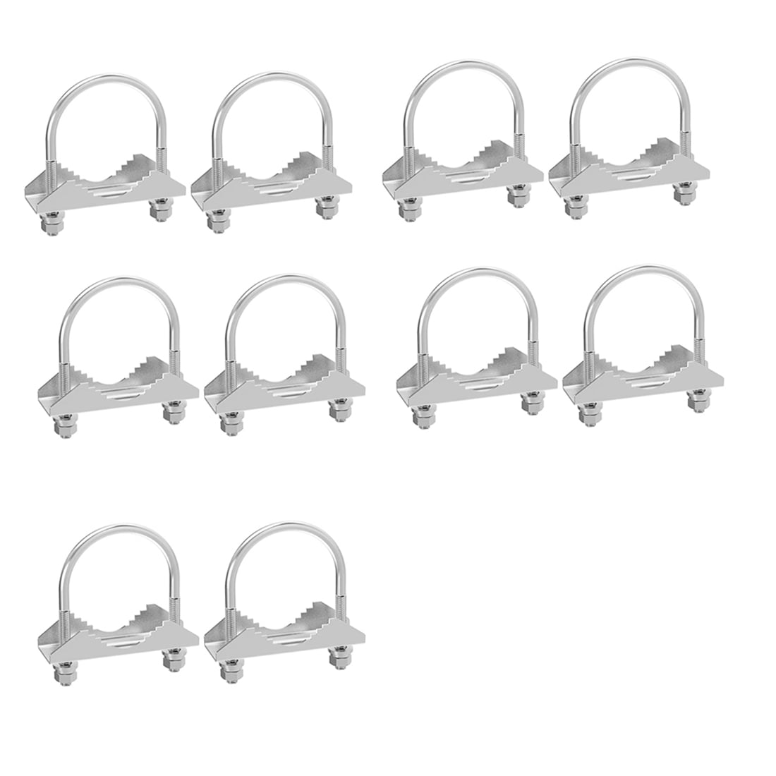 10Pcs Mount Bracket Antenna Mast Clamp Stainless Steel UBolt Bracket