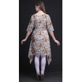 thumbnail image 3 of Bimba Kurti Asymétrique Violet à Imprimé Floral de Lys Oriental et de Roses pour Femmes, Robe d'Été Indienne Tunique Petite, 3 of 6