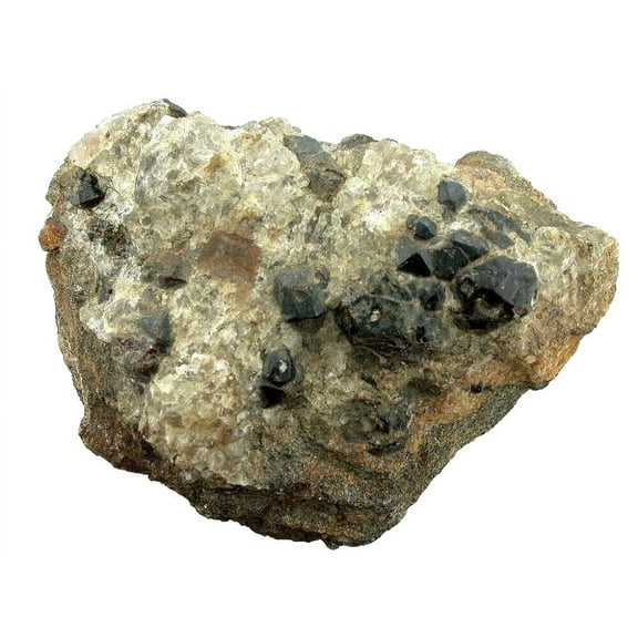 2 Pound 11.5 Ounce 6" x 4 3/5" Multi Garnet Crystal In Host Rock Specimen ES9388