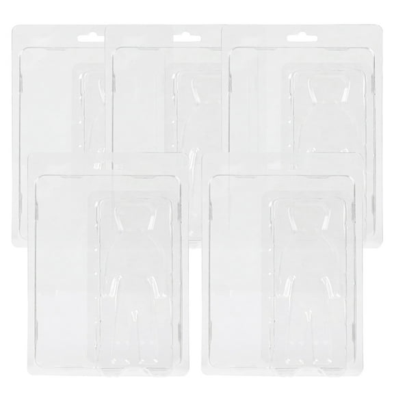 Set of 5 Plastic Resealable Clamshell Blister Packs for Custom 6 Inch Action Figures