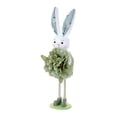 thumbnail image 2 of Drezz Easter Bunny Doll Standing Rabbit Ornament Table Centerpiece Holding Flower Decorative Figurine Polyester Material Suitable for Home Office Bedroom Li Green, 2 of 8
