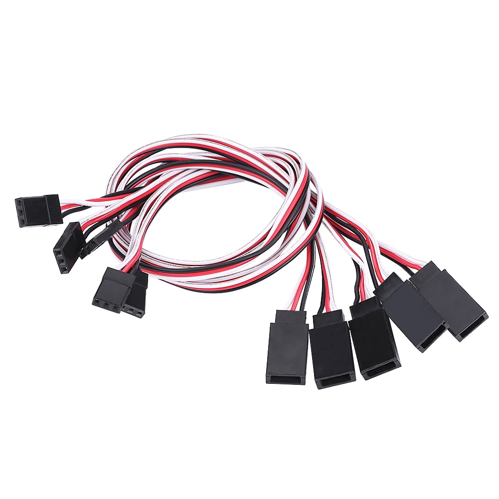 10pcs 3-Pin Servo Extension Cords Cable Lead Male to Female Plug with 11.8inch Wire for RC Futaba JR Servo Connection Parts 