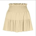 thumbnail image 7 of ZZwxWA Womens Skirts Flowy A Line Short Skirt High Waisted Ruffle Mini Skirts Pleated Cute Skirt Evening Cocktail Party, 7 of 7