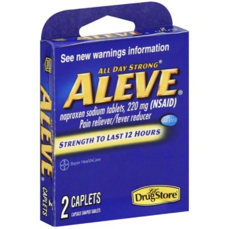 Aleve Lil Drug Store Pain Reliever/ Fever Reducer Caplets 2 ea (Pack of 2)