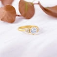 thumbnail image 3 of DBESTSTUDIOS Natural Moonstone Engagement Ring Diamond Cluster Stacking Ring Women Anniversary Gift Jewelry Proposal Ring For Her 5MM / 1 Ct, 3 of 8