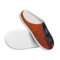 thumbnail image 3 of Disketp Orange Net Fishing Boat Women's Men's Slippers Plush Slip-On House Slipper for Winter Indoor Soft Cushion Non-slip Fluffy Slides Slippers-13, 3 of 7