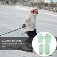 thumbnail image 4 of Moisturizing Gel Spa Socks Gloves Set for Soften Repairing Moisturizer Dry Cracked Hands Feet Skin Whitening Care Beauty Treatment Hydrating Cool Soft Silicone Inside Green, 4 of 8