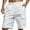 White, variant on ZKCCNUK Mens Cargo Shorts Solid-Color Casual Sports Multiple Pockets Drawstring Shorts S-3XL