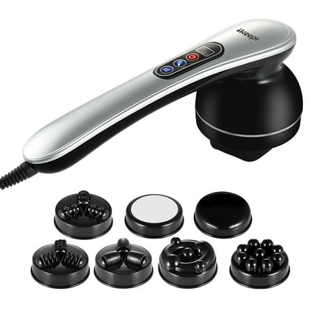 Electric Body Massager Vibration Handheld Deep Tissue Massager with 5 Interchangeable Nodes & 6 Speeds & 6 Modes Electric Neck Back Massage for Shoulder Foot Leg Body Muscle Pain