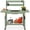 Sage Green, variant on Best Choice Products Wood Garden Potting Bench Workstation, Sliding Tabletop, 4 Locking Wheels, Dry Sink- Gray