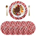 thumbnail image 5 of Ryvnso Candy Christmas Round Plate Mats Dining Table Placemat Set of 4 for Holiday Decoration, 5 of 7