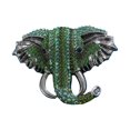 thumbnail image 2 of Vintage Broche Pin Cabeza Solapa Pin Broches Mujeres Hombres Regalos Verde Yinane Broche, 2 of 8