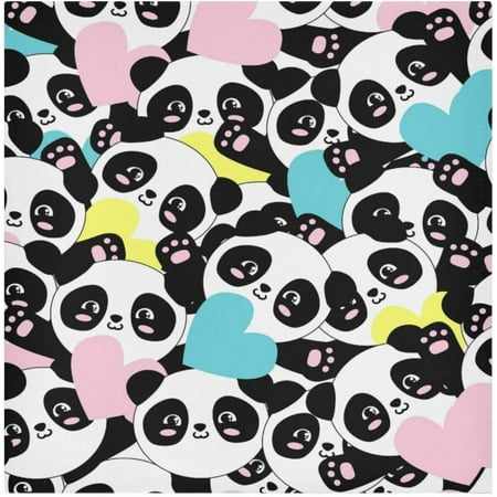 

Hyjoy 20 In Valentine s Day Panda Cloth Napkins Set of 4 Reusable Washable Polyester Dinner Table Napkins for Family Kitchen Dining Party Decor