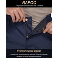 thumbnail image 3 of Pantalones cargo tácticos Rapoo para hombre, color azul marino, 42 W x 30 L, resistentes al agua, 3 of 6