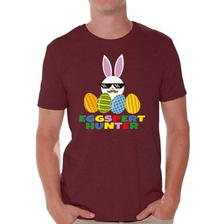 Awkward Styles Eggspert Hunter Tshirt Easter T Shirt Men Easter Gifts for Him Easter Egg Hunt Outfit Easter Holiday Shirts Funny Easter Bunny Shirt Easter Hunt T Shirt for Men Happy Easter (Best Holiday Gifts For Him)
