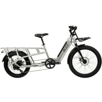 Buzz 24" Beekeeper 48V Electric Cargo Bike, Fits Riders 60" , Silver, Adult, Unisex