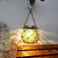 thumbnail image 3 of EpicGadget Solar Pathway Lights, Outdoor Hanging Solar Lantern with Warm White Light Waterproof Glass Jar Decorative Light for Outside, Gardens, Walkway, Yard, Backyard, Lawn, Patio Table Lamp (Green), 3 of 5