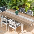 thumbnail image 2 of Brown Wood Grain Table Cloths for 8 Foot Rectangle Tables, Country Retro Wooden Plank Farmhouse Patio Waterproof Elastic Fitted Tablecloths, Washable Rectangular Table Cover for Camping, 2 of 8
