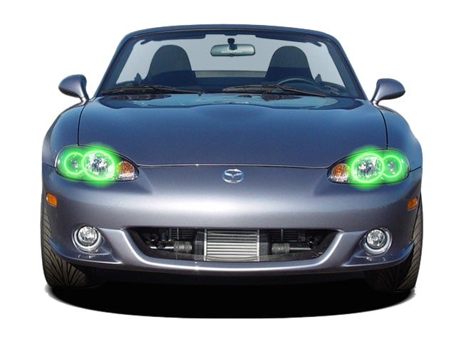 Flashtech Green LED Halo Ring Headlight Kit For Mazda Miata 01 