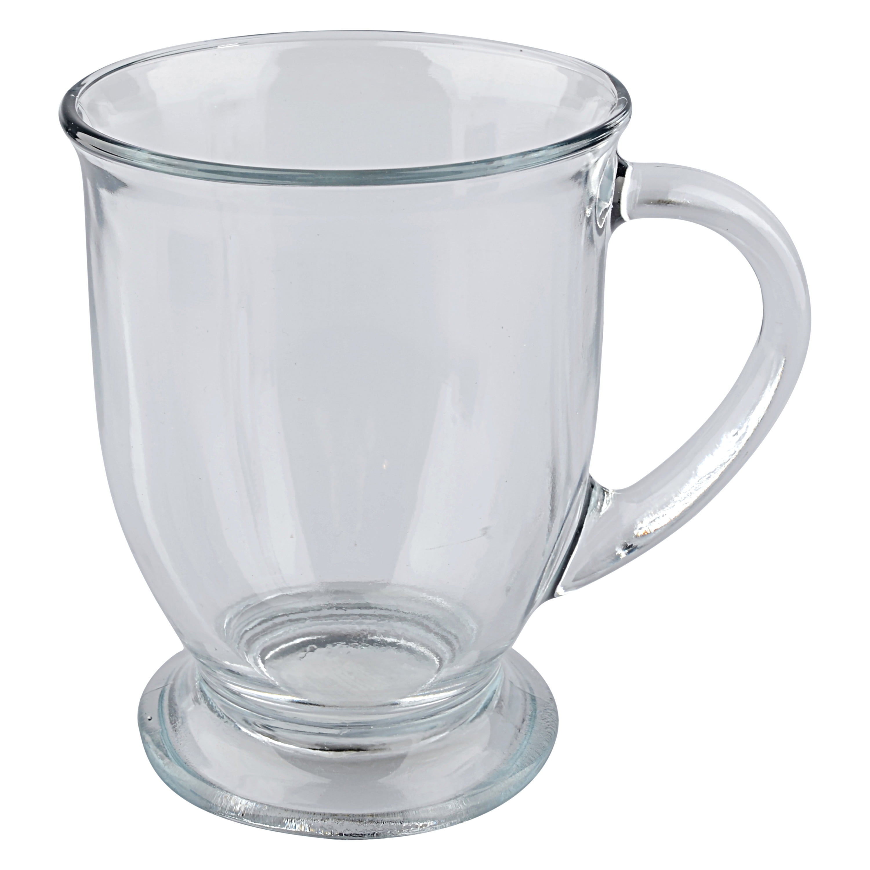  Anchor Hocking 16-oz Café Glass Coffee Mugs, Clear, Set of 6 :  Anchor Hocking: Home & Kitchen