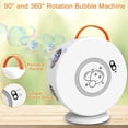 thumbnail image 2 of Bubble Machine for Kids Toddlers,Automatic Bubble Blower Rechargeable, 90° 360° Auto Rotatable Portable Bubble Maker Electric Bubbles Toy for 3 4 5 6 7 8 Year Old, Outdoor Wedding Party Gift, 2 of 5
