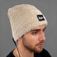 thumbnail image 2 of jobturf Winter Hats for Men Soft Comfy Warm Fuzzy Beanie Trendy Solid Color Skull Cap Windproof Snow Ski Beanies Hat for Cold Weather, 2 of 7